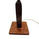 French Art Deco Table Lamp With Walnut