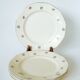 Lot of 5 Digoin Sarreguemines flat plates model small multicolored flowers 1960