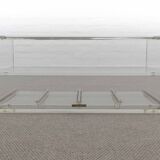 Acrylic coffee table with drawer, plexiglass lucite