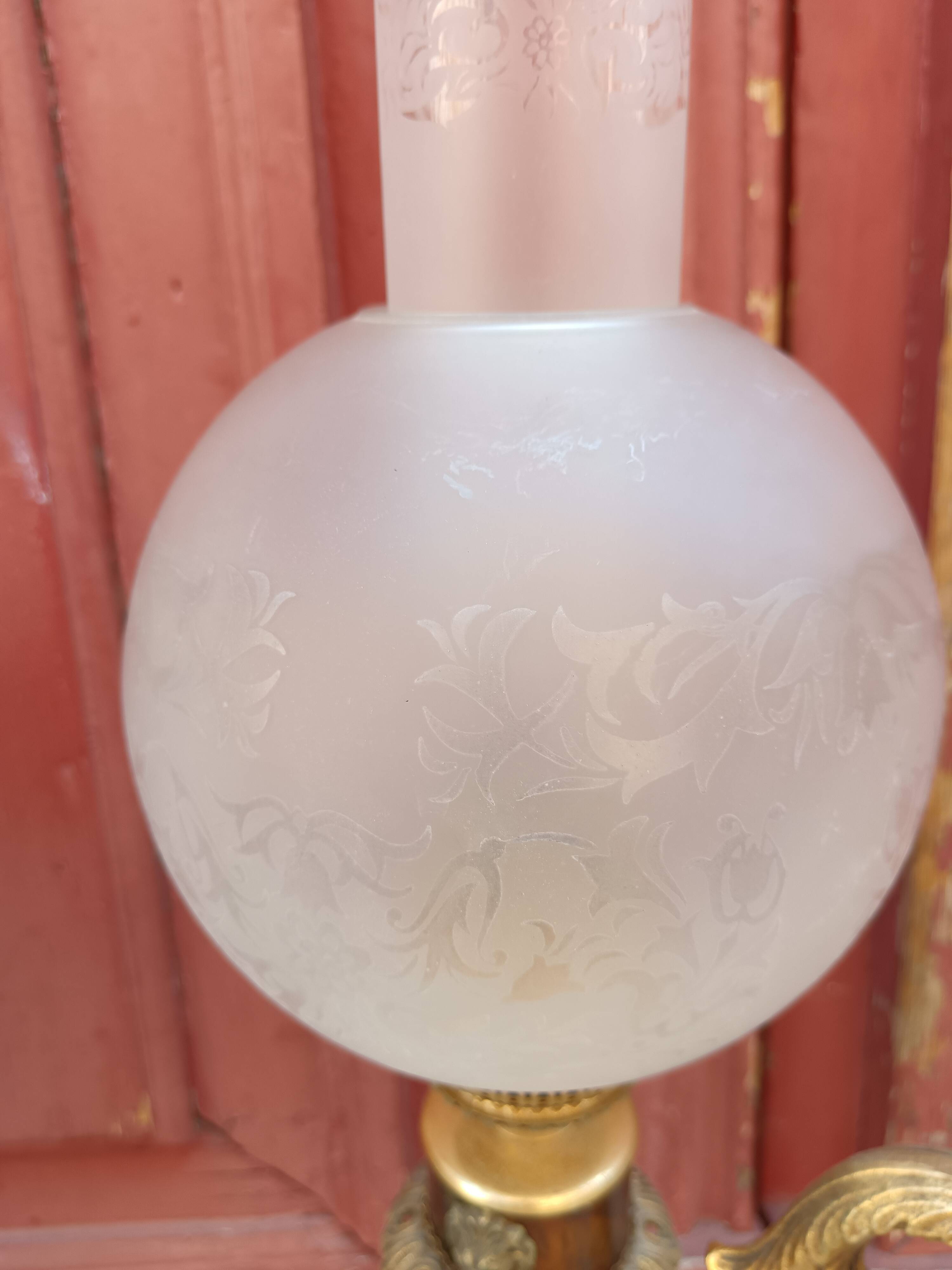 Paire de lampes style Napoléon III à têtes de lions