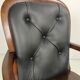 Victorian English Walnut & Leather Library Desk Chair