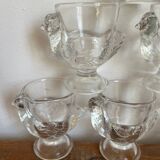 6 glass egg cups