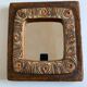 Miroir arts & crafts 1970 en résine incisée
