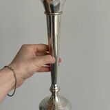 Vintage patinated metal soliflore vase