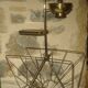 Gilded metal magazine rack and ashtray