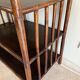 Brown rattan console shelf