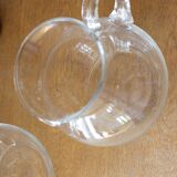 Pair of Orangeade pitcher in blown glass