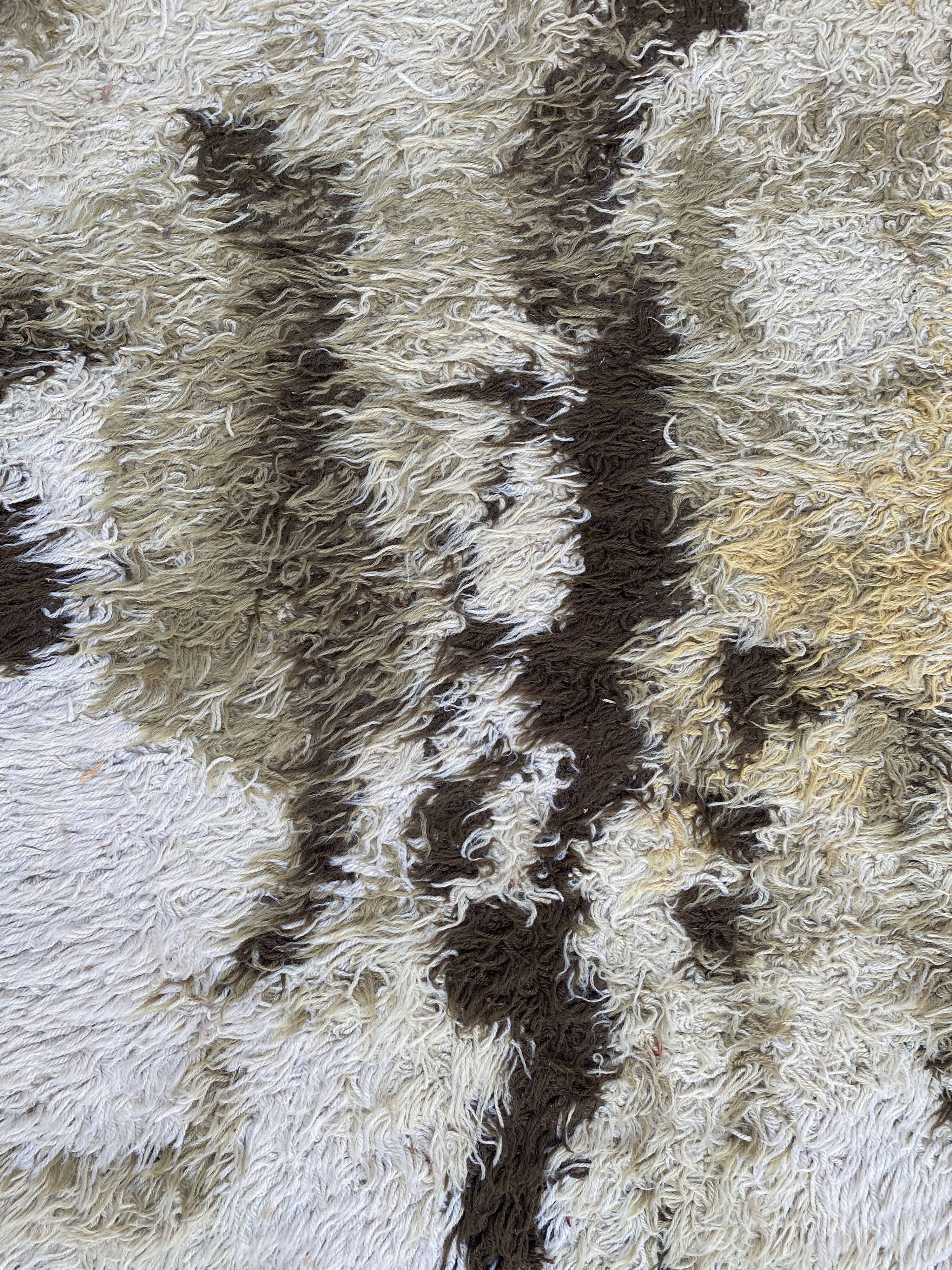 Nice big Scandinavian vintage carpet abstract designs 200x300 cm