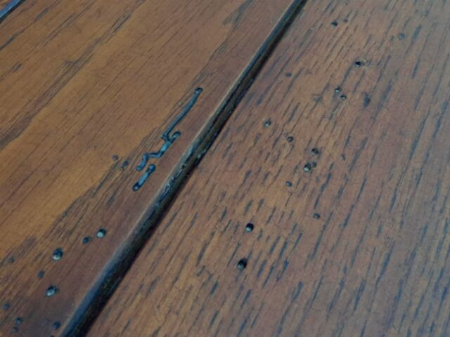 Massive old chene farm table