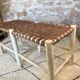 Poplar and leather bench
