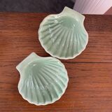Duo of green scallops