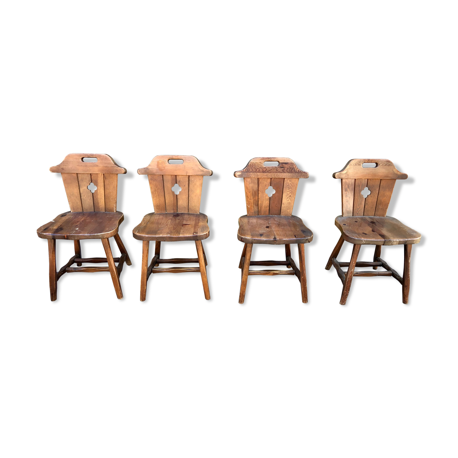 4 rustic mountain chair 60/70 years