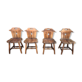 4 rustic mountain chair 60/70 years