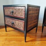 Pair of ethnic bedside tables, sofa ends