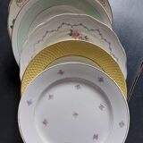 Mismatched vintage dinner plates