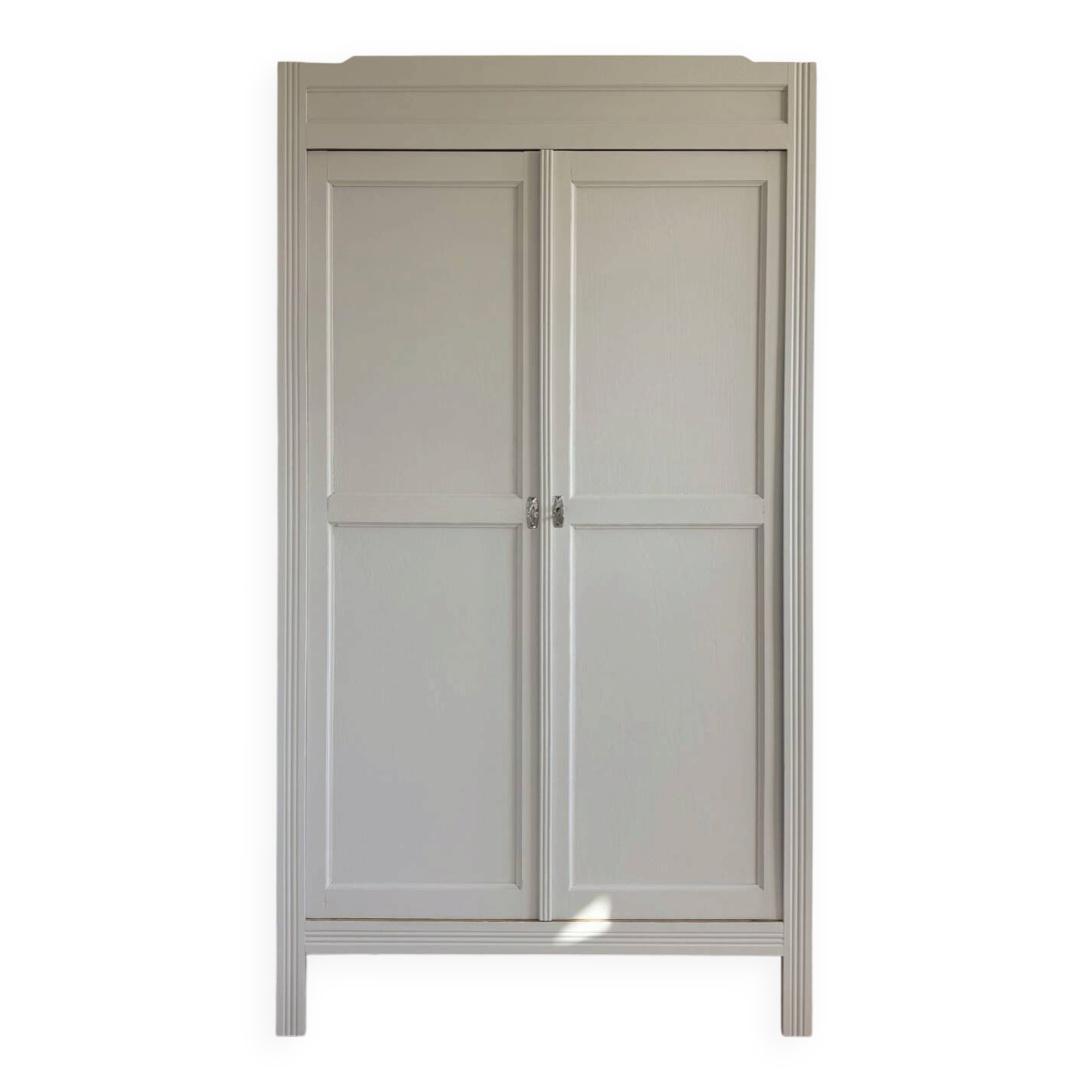 Grande armoire penderie parisienne bois chêne rénovée