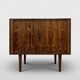 Rosewood Tambour Cabinet By Kai Kristiansen For Feldballes