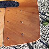 Pair of tonneau chairs by Pierre Guariche plywood base tubes 1954