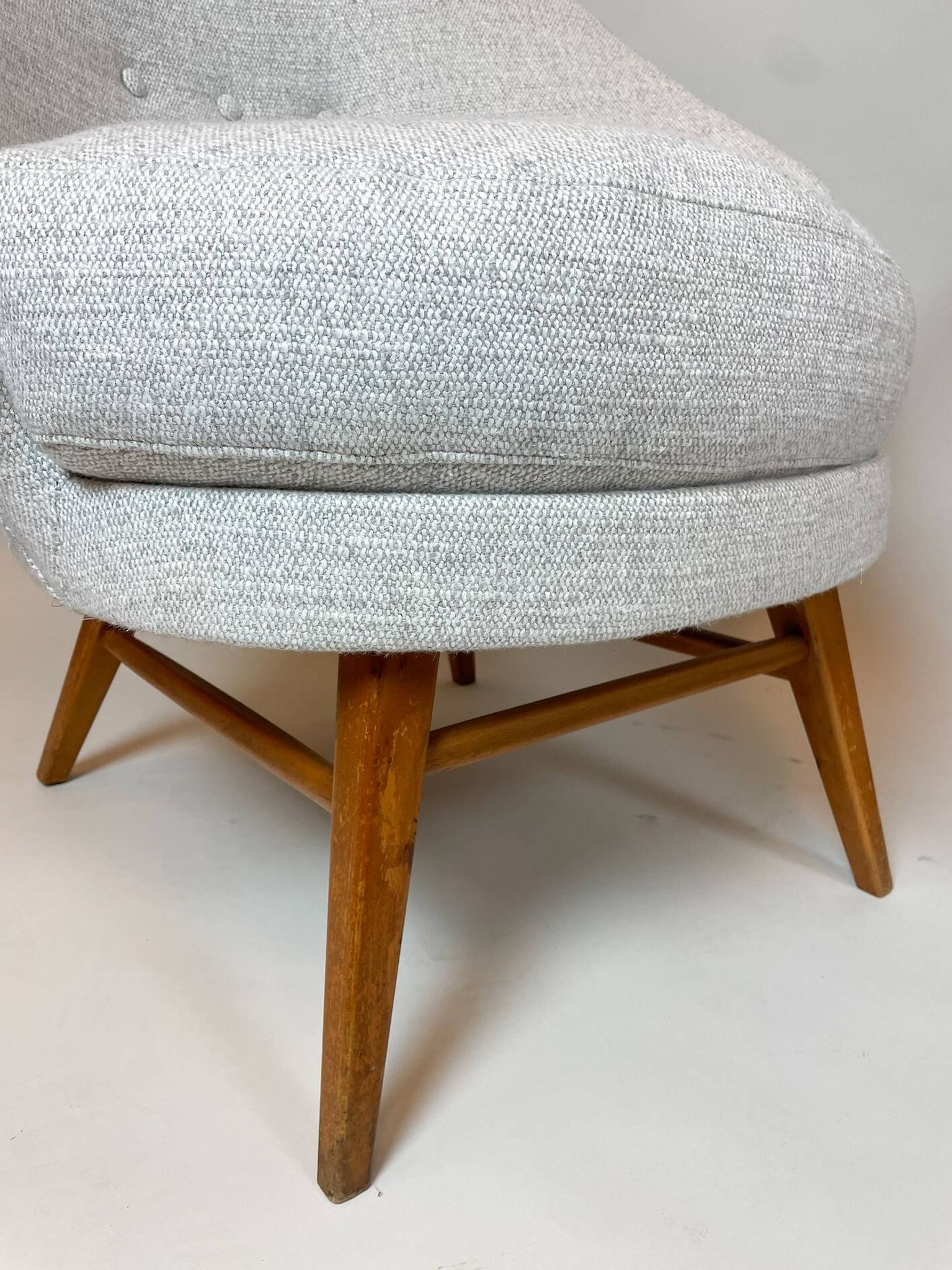 Mid-Century Modern Pair of Armchairs, Austro-Hungarian, 1960s - New Upholstery