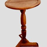Louis Philippe style tripod pedestal table in solid walnut 20th century