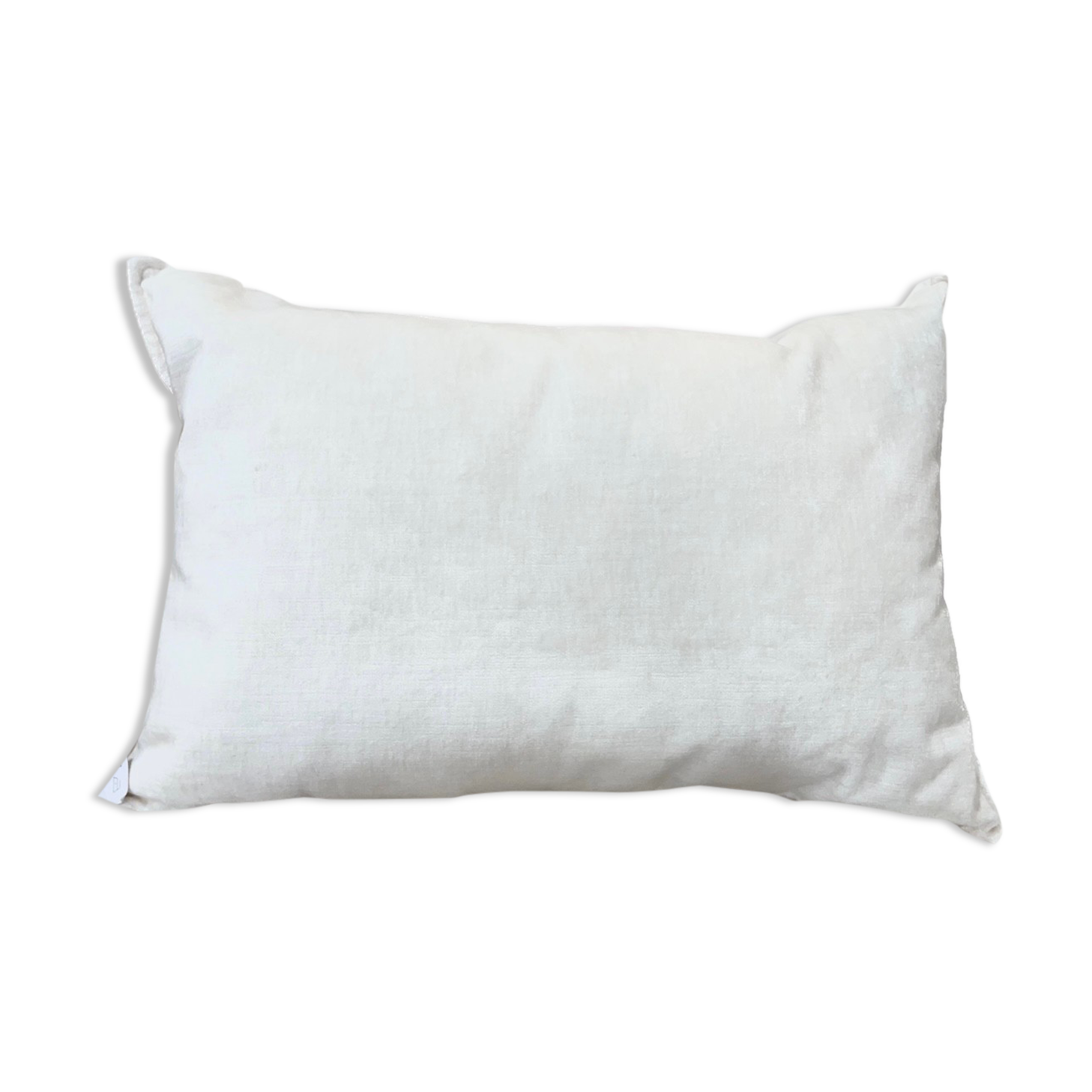 White velvet cushion 35x50 cm