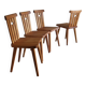 4 rustic pine chairs by Goran Malmvall | Sweden | 1940s