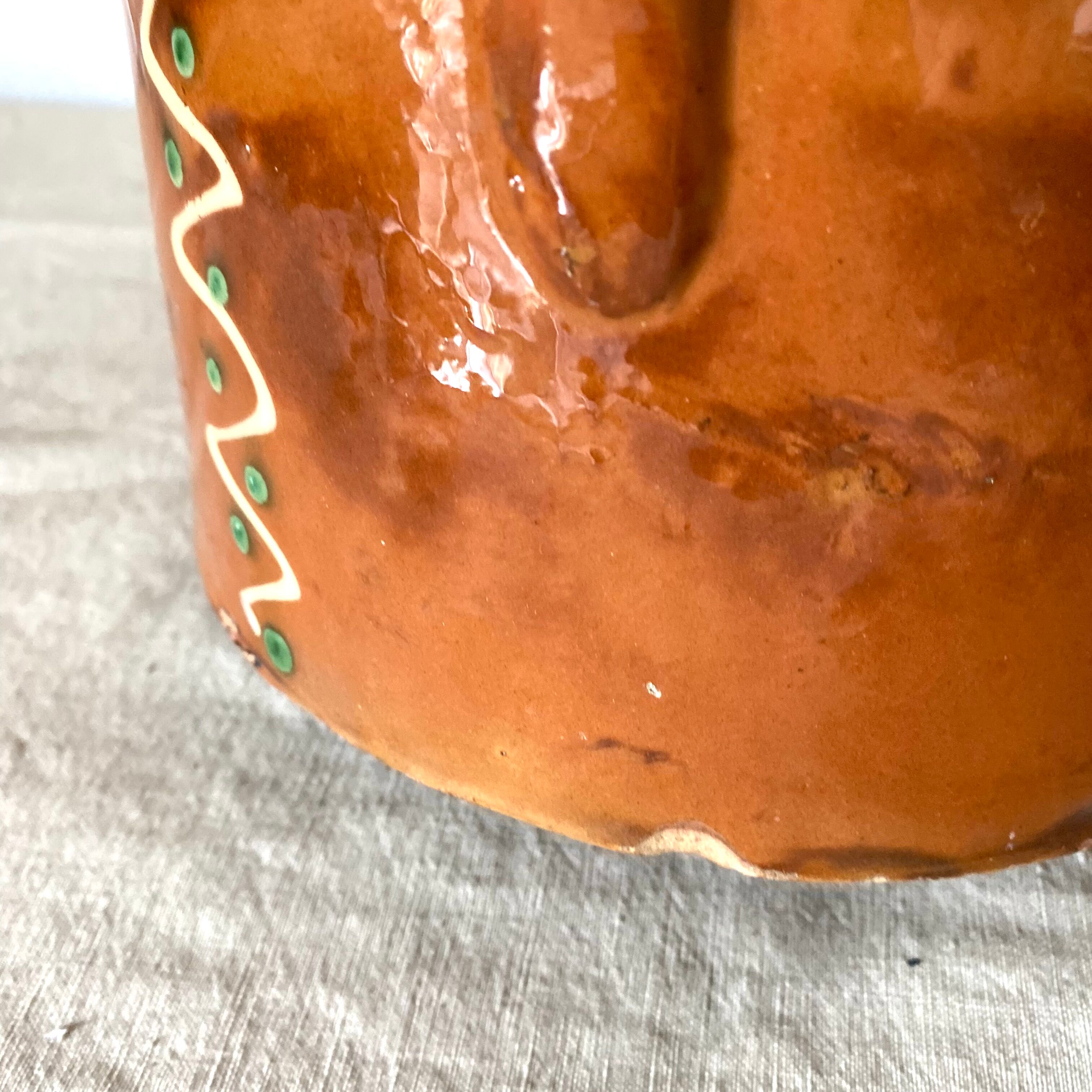 Provencal pitcher in glazed terracotta