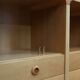 Paire de tables de chevet vintage en bouleau hautes / console d'entrée des années 1970