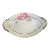 Porcelain serving dish pattern art deco peonies