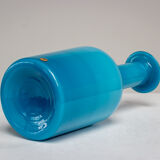 Large blue Gulvvas Otto Brauer for Kastrup Holmegaard 1970