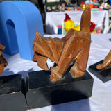 Art Deco Scottish bookends pair