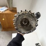 Black metal brutalist wall lights