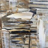 1964 Mid-Century Modern "Forest" Swedish Vintage Abstract Oil Painting, Framed