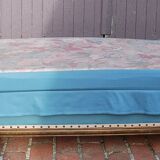 Vintage blue padded bench