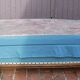 Vintage blue padded bench