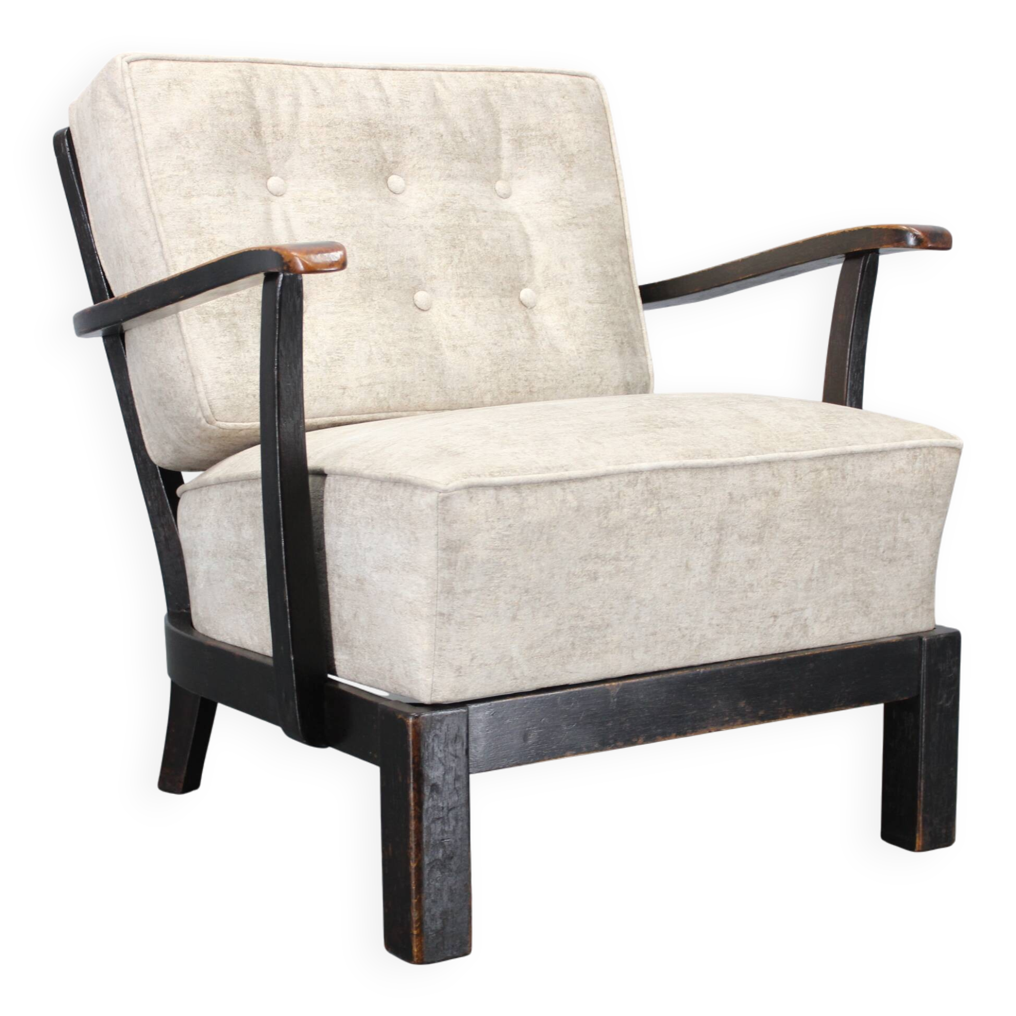 1940s Restored Thonet Armchair , Czechoslovakia