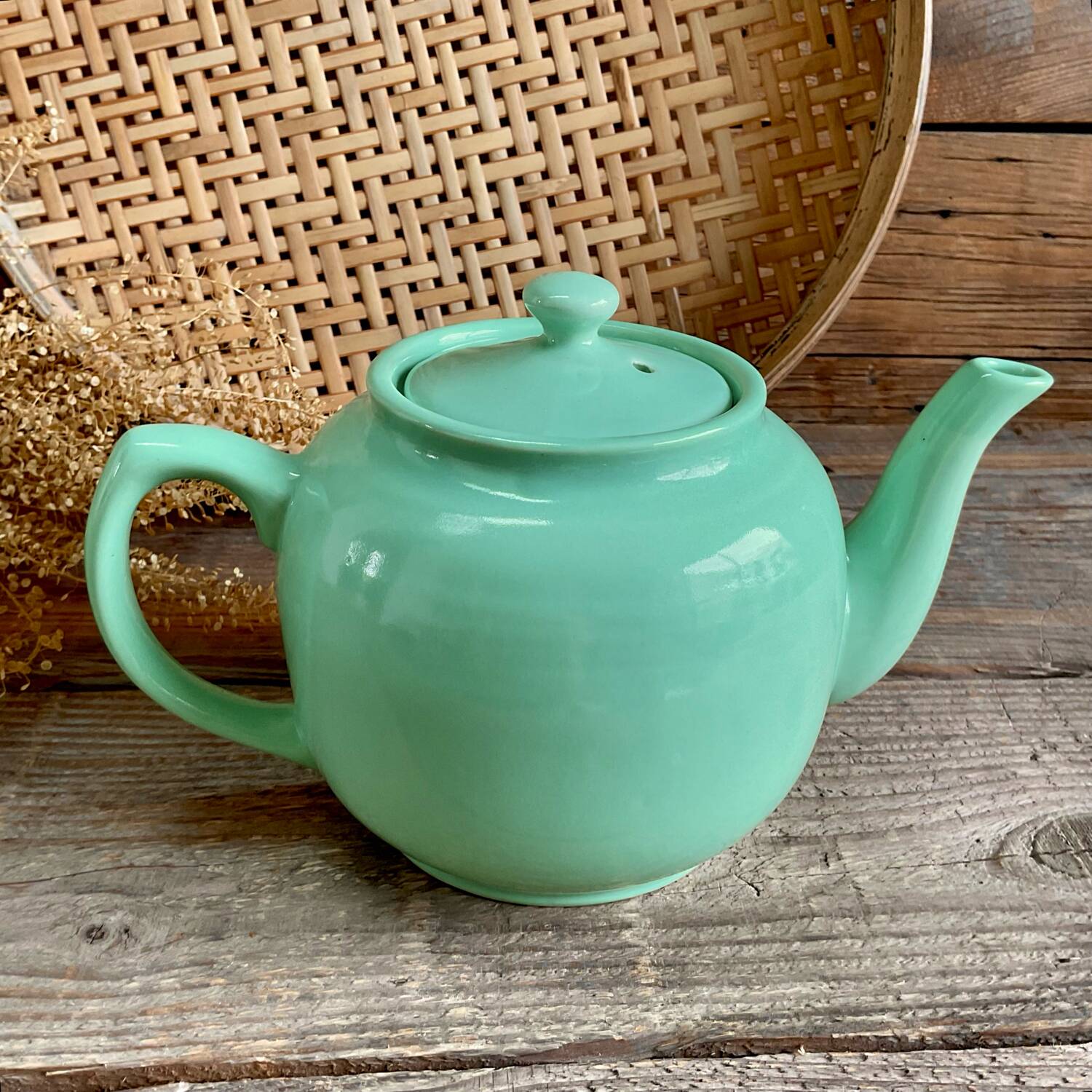Vintage turquoise teapot
