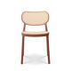 Colorful retro canework look chair