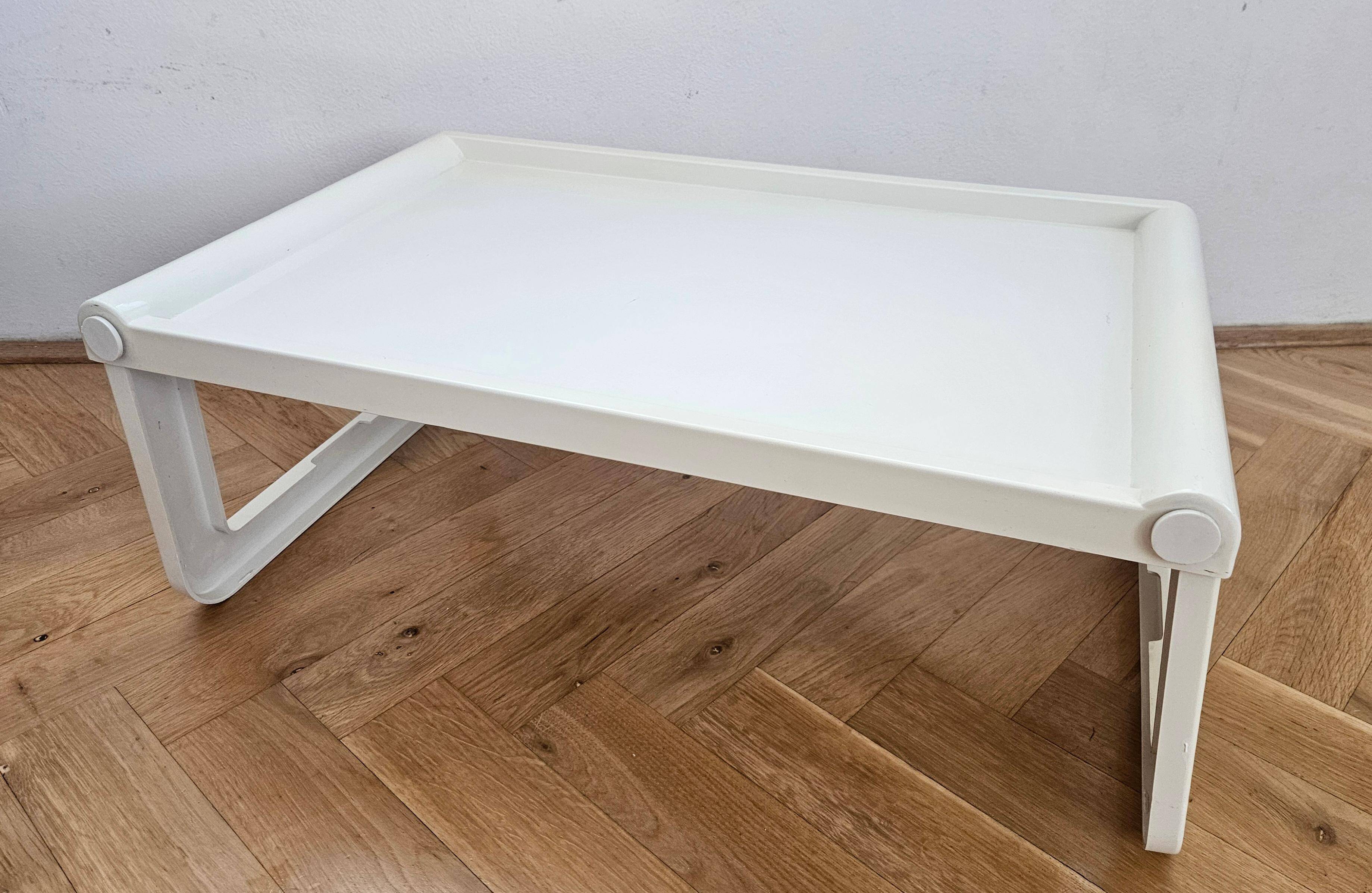 Midcentury Space Age Bed Breakfast Table Tray Guzzini, Luigi Massoni, 1970s