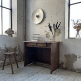 Aranjou elm brutalist desk