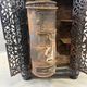 Antique decorative fireplace insert ornate cast iron black 1900s French style