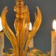 Venetian Murano glass chandelier sprinkled with gold, circa 1950