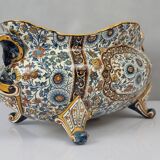 19th century Gien earthenware planter with Persian decor