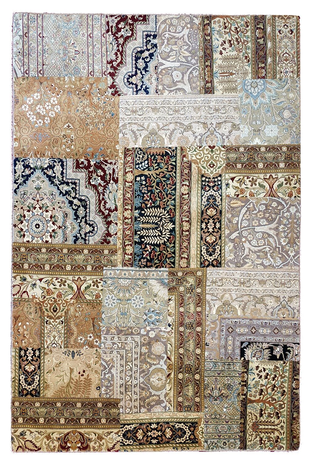 SUBLIME oriental carpet "Punjab" patchwork in wool