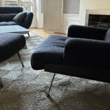 Fauteuil Daiki (Minotti) et repose pied