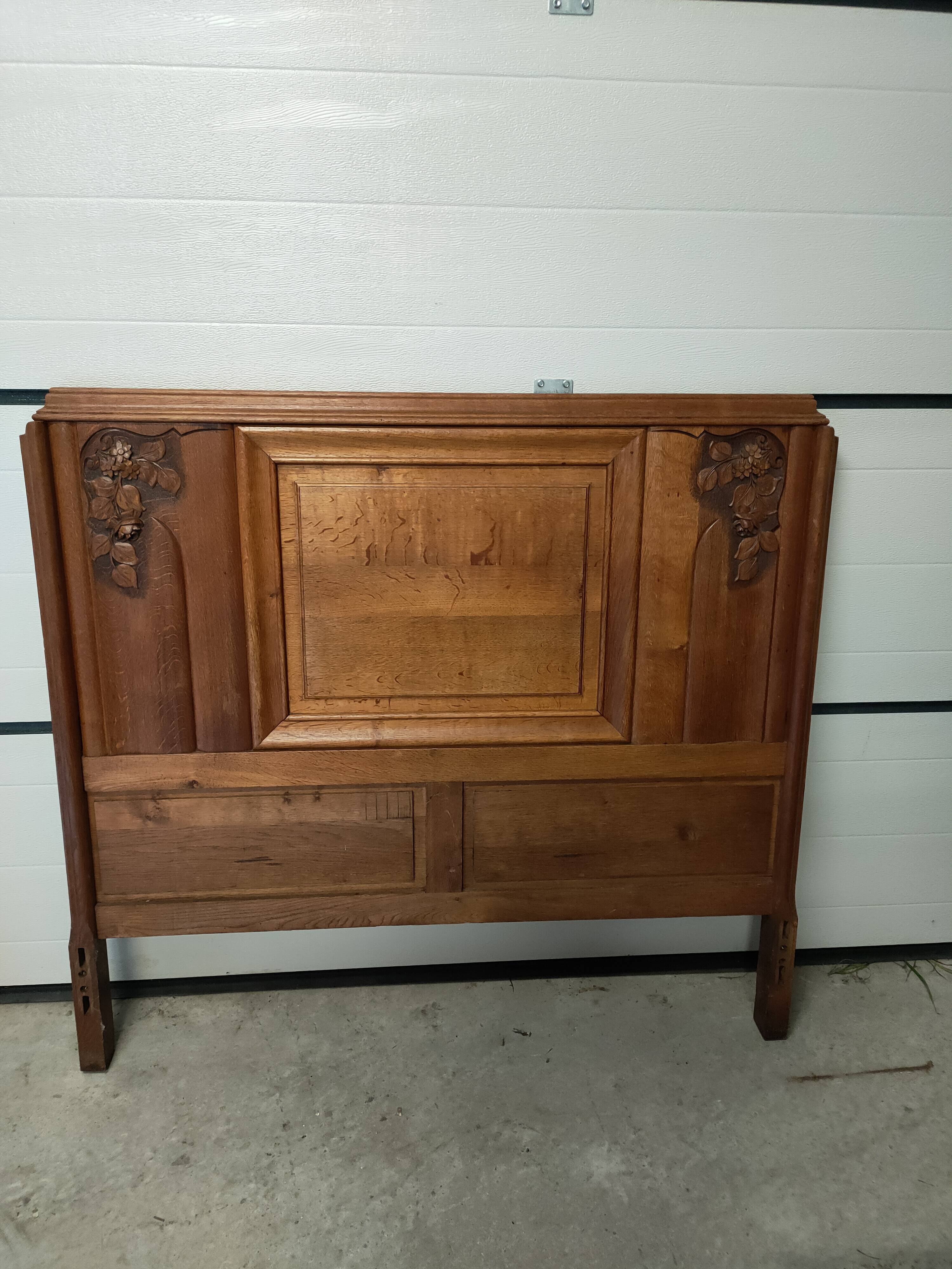 1930s headboard in solid oak