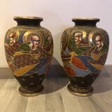 Pair of satsuma vases