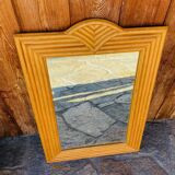 Vintage bamboo large mirror