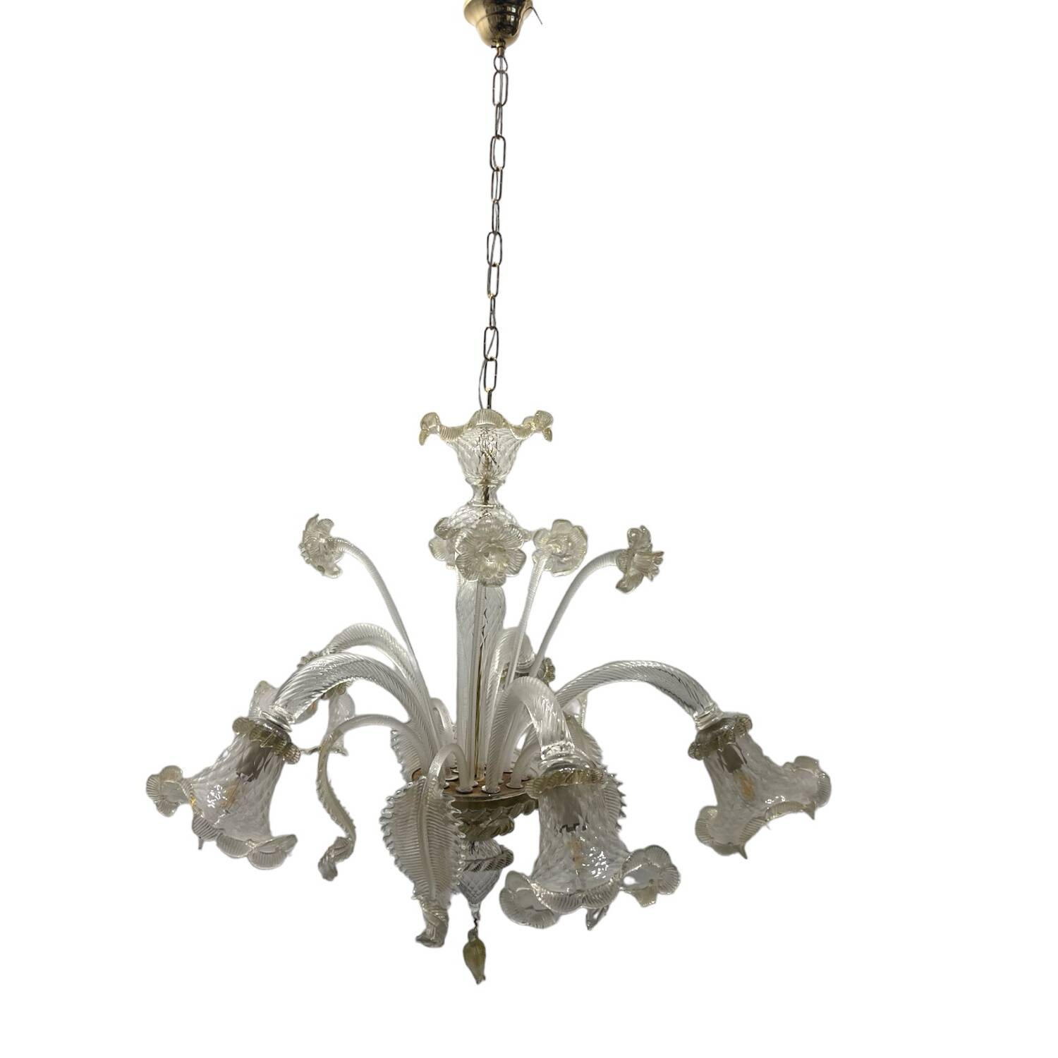 Venetian Murano Glass Chandelier 5 Lights