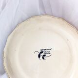 Decorative plate earthenware from Salins France decoration Basket